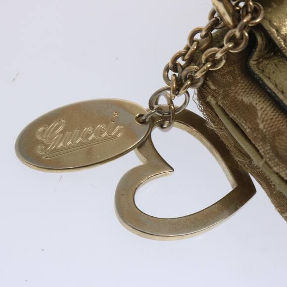 GUCCI GG Canvas Sherry Line Shoulder Bag Black Beige Brown - Picture 14 of 16